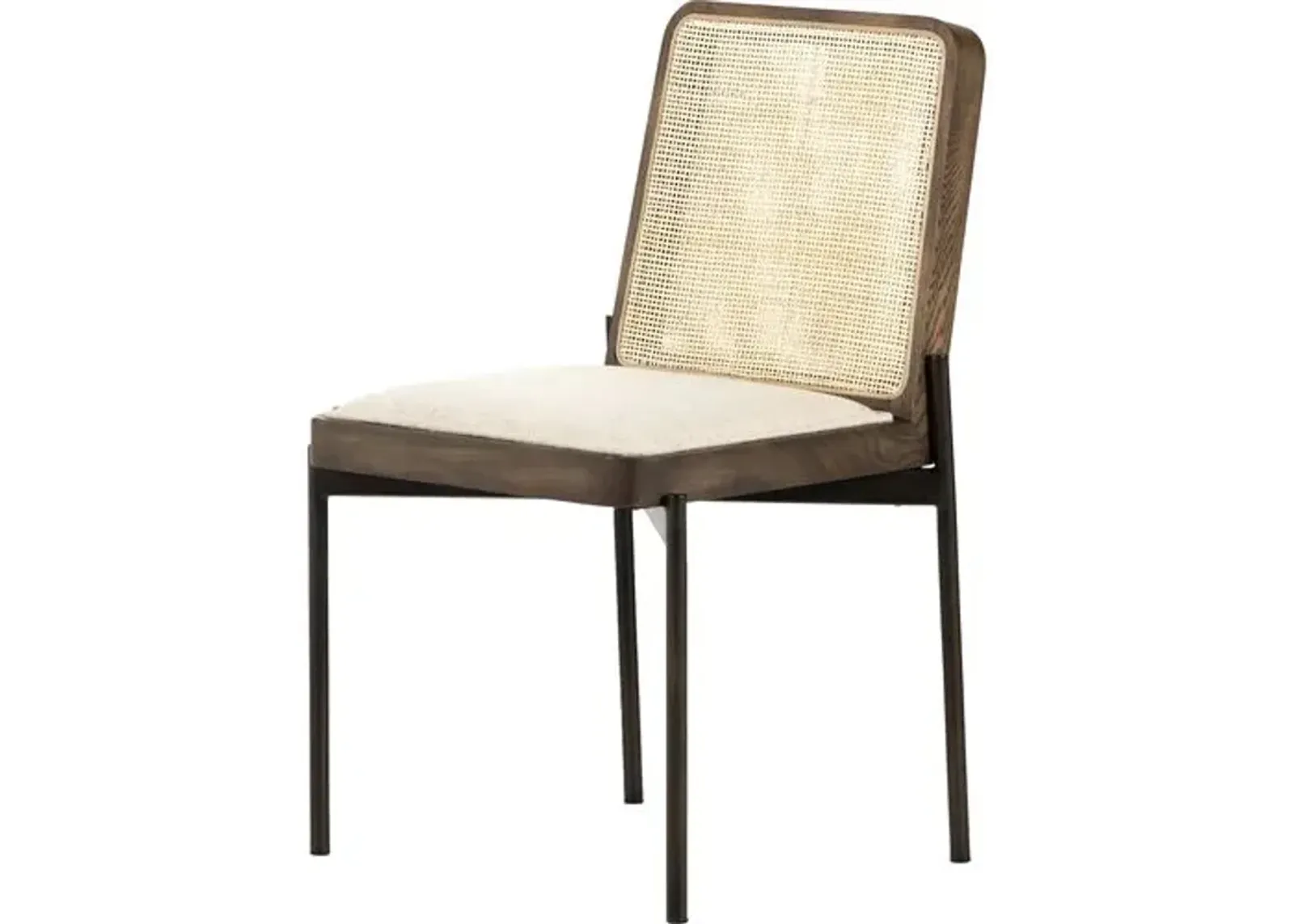 Rider Cane Dining Chair - Rustic Fawn/Cream Performance - Ivory