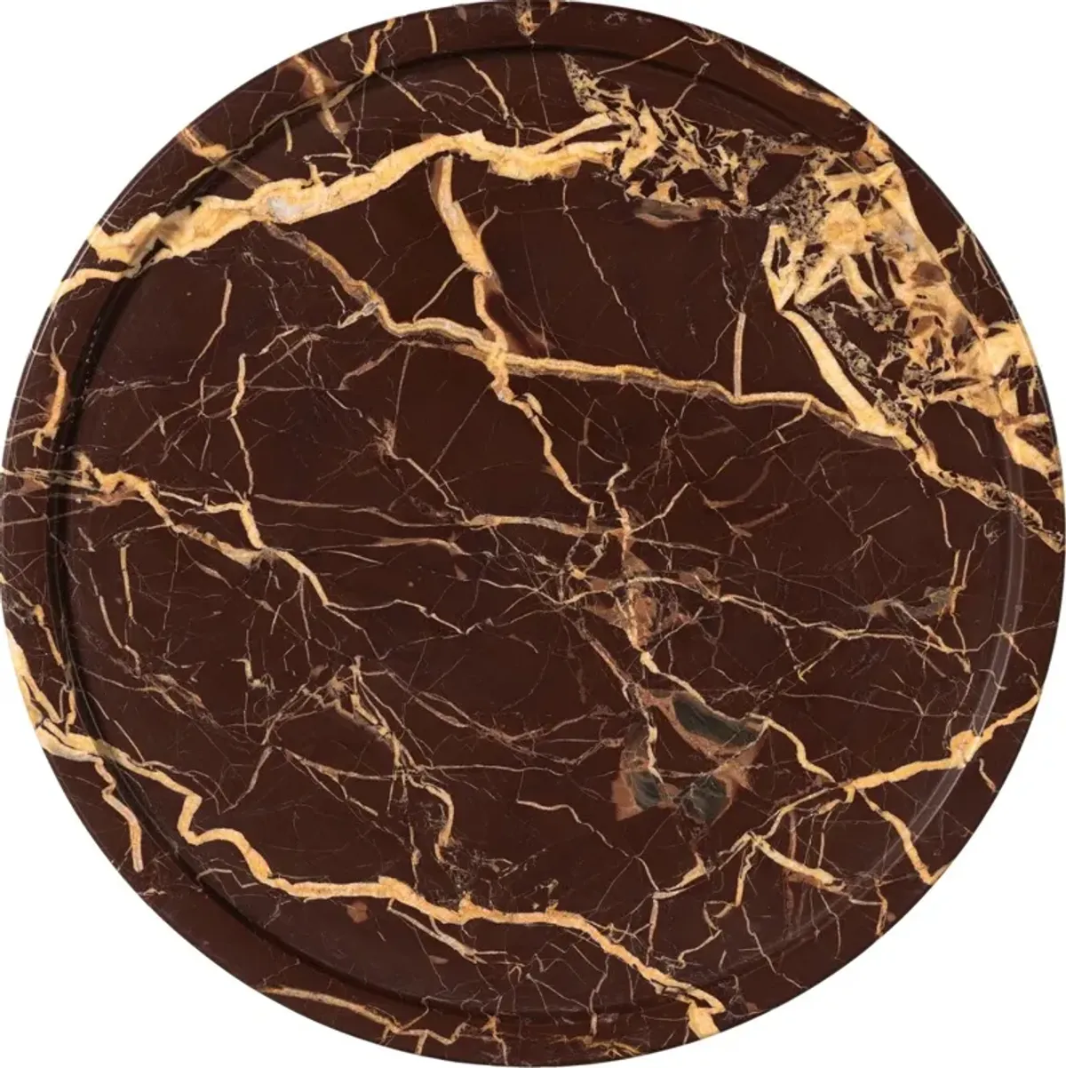 Davis Marble Accent Table, Merlot/Dark Kettle Black