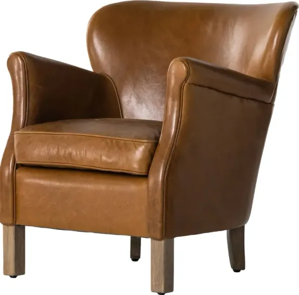 Jean Club Chair, Vintage Soft Carmel Leather