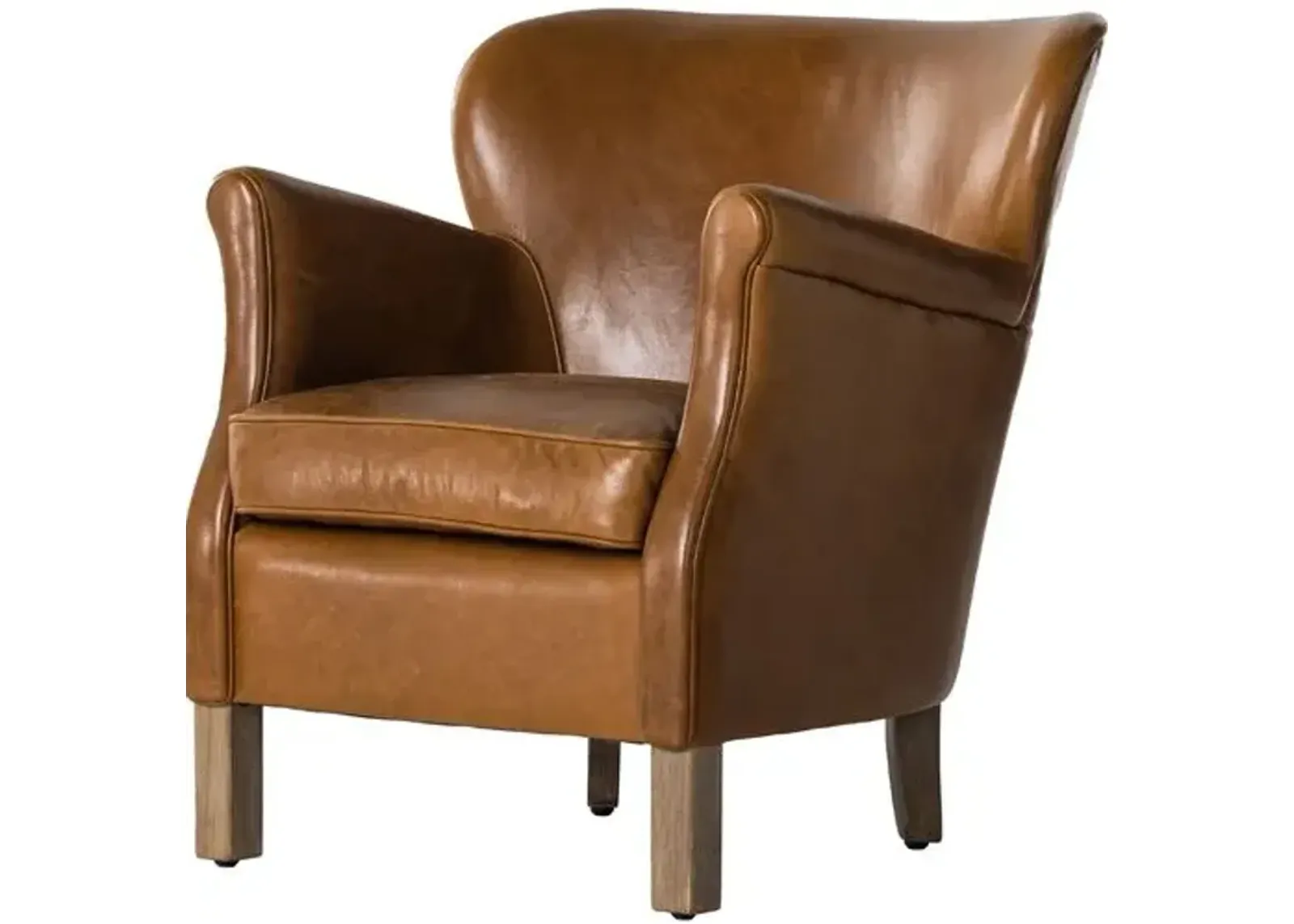 Jean Club Chair - Vintage Soft Carmel Leather