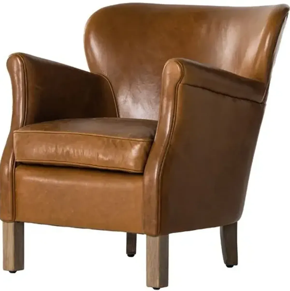 Jean Club Chair - Vintage Soft Carmel Leather