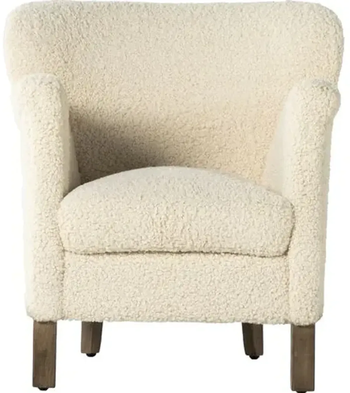 Jean Club Chair - Harben Ivory Sheepskin