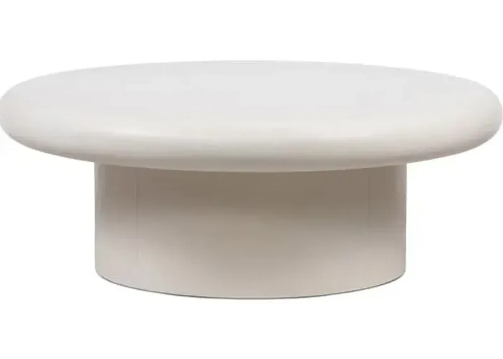 Gary 42" Round Coffee Table - Tofu White