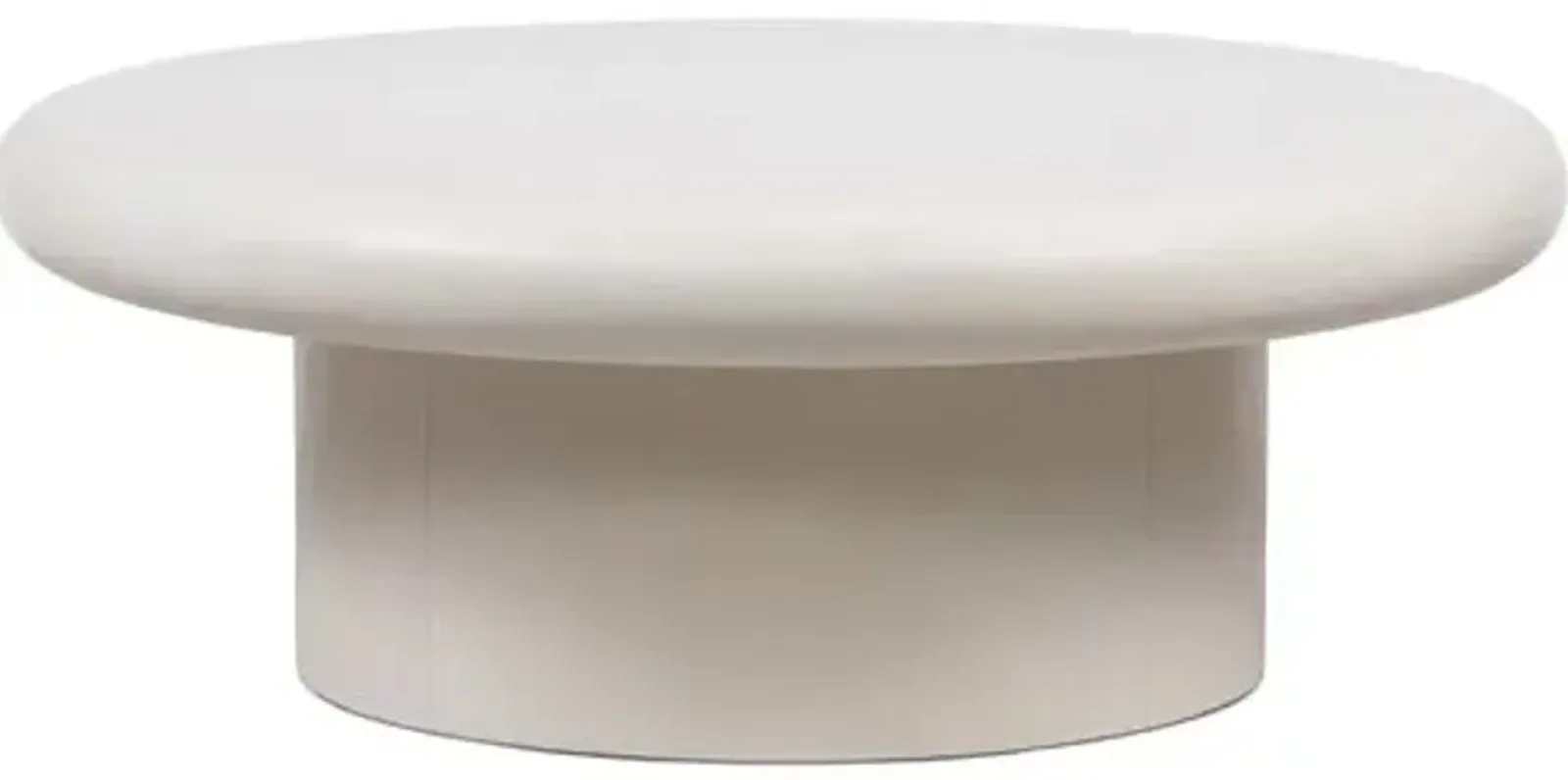 Gary 42" Round Coffee Table - Tofu White