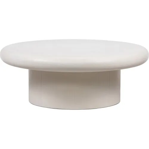 Gary 42" Round Coffee Table - Tofu White