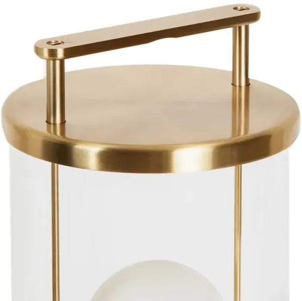 Muse Portable Indoor/Outdoor Lantern, Brass