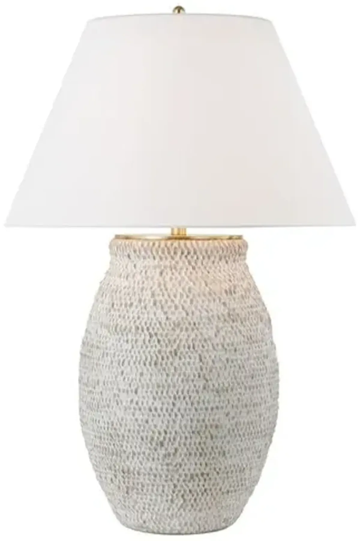 Visual Comfort - Avedon Large Table Lamp - Plaster White Rattan