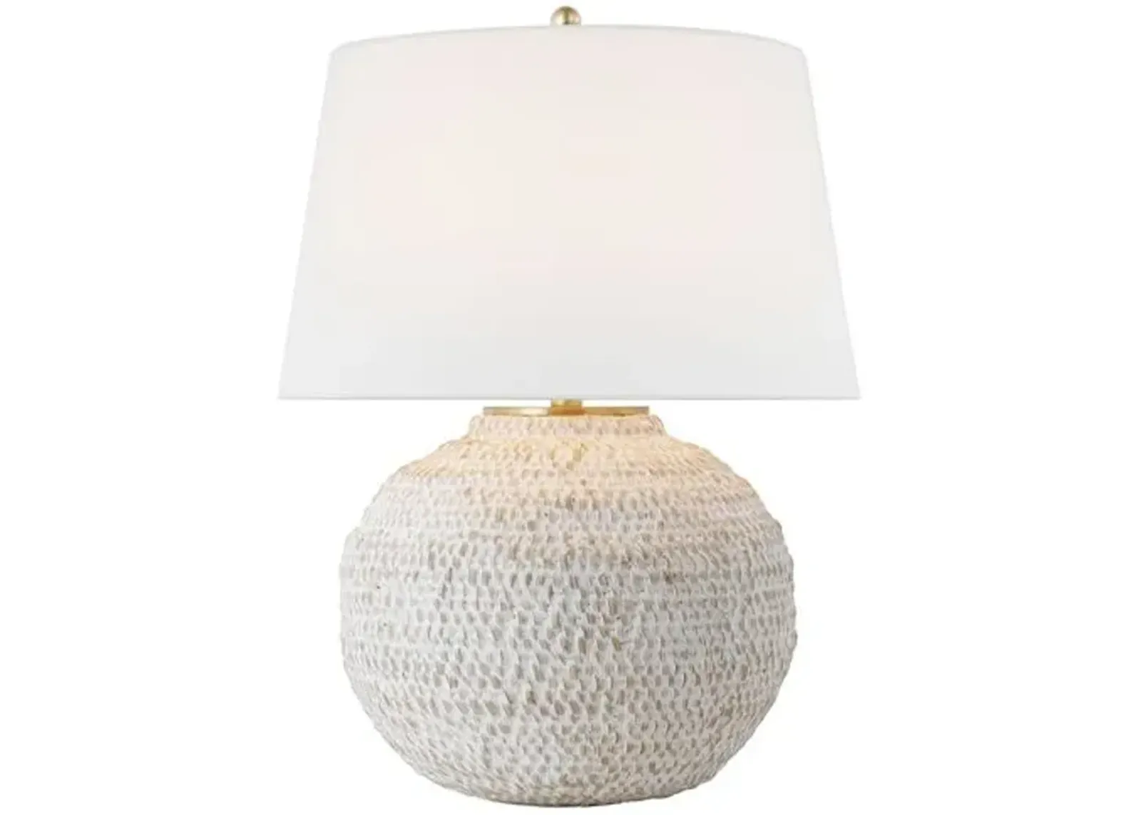 Visual Comfort - Avedon Small Table Lamp - Plaster White Rattan