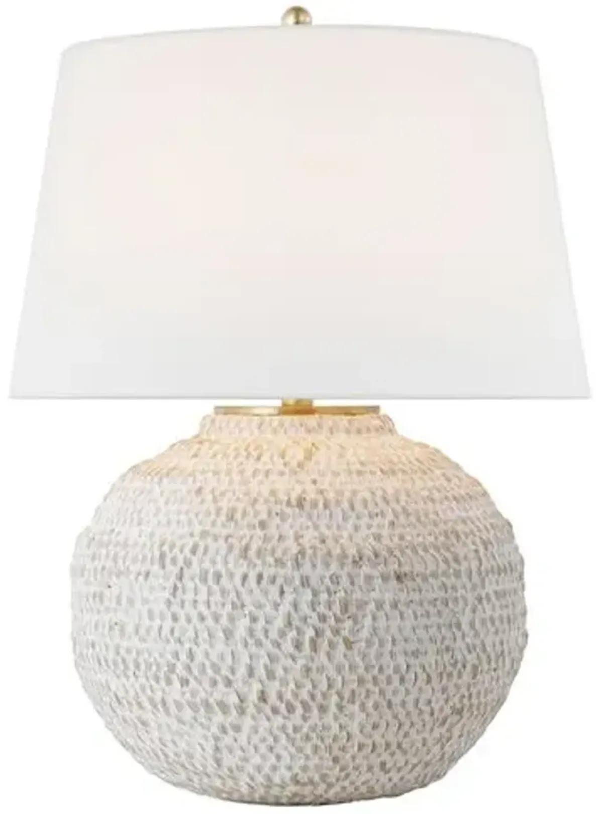 Visual Comfort - Avedon Small Table Lamp - Plaster White Rattan