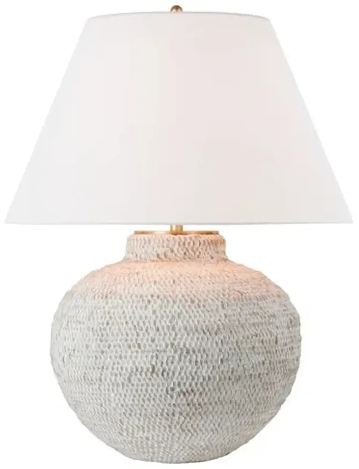 Visual Comfort - Avedon Medium Table Lamp - Plaster White Rattan