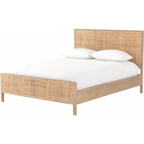 Selena Cane Bed - Brown