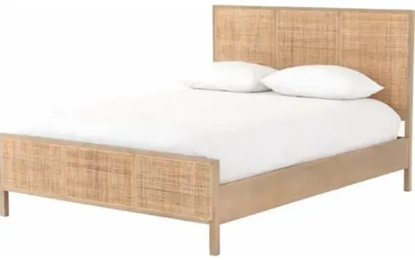 Selena Cane Bed - Brown