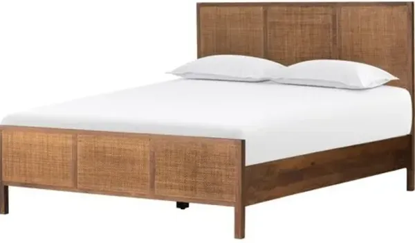 Selena Cane Bed - Brown