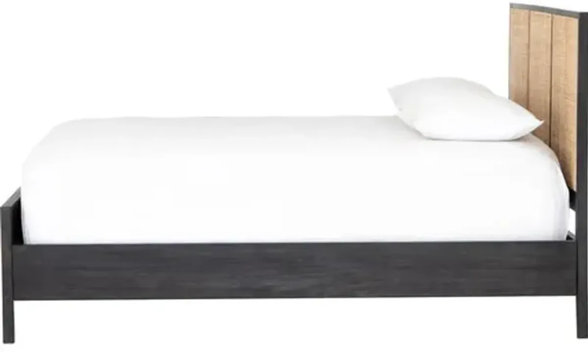 Selena Cane Bed - Black