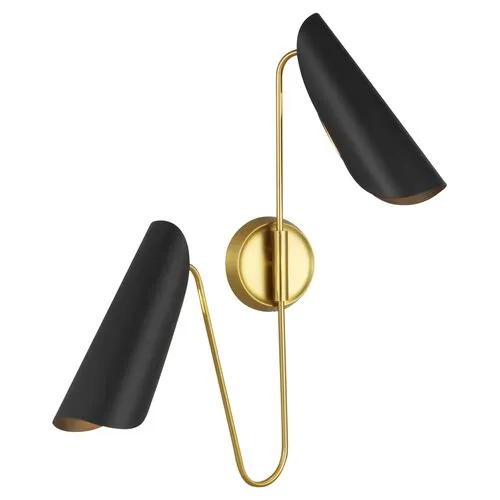 Visual Comfort - Tresa Two Light Sconce - Black