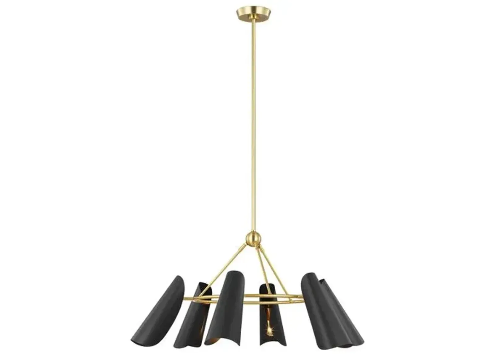 Visual Comfort - Tresa Six Light Chandelier - Black