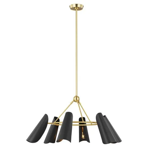 Visual Comfort - Tresa Six Light Chandelier - Black