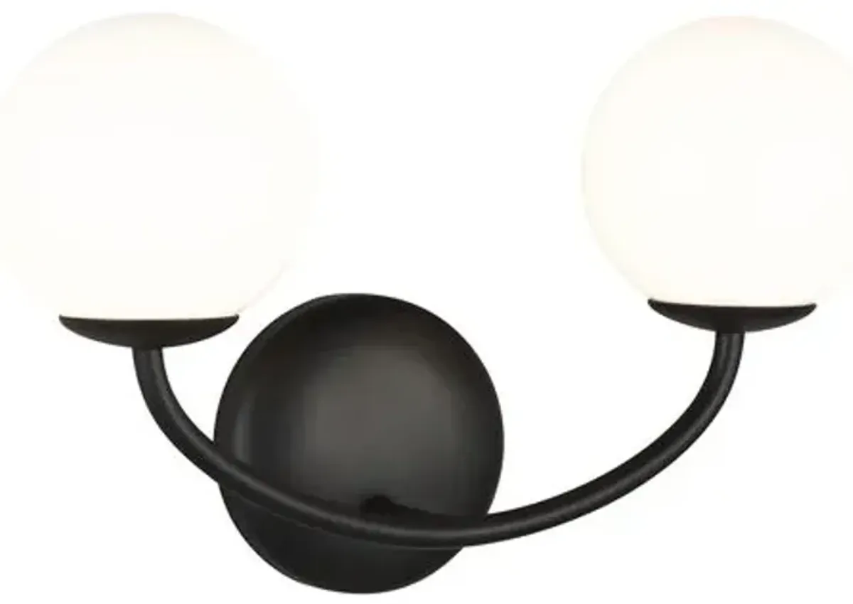 Visual Comfort - Galassia Two Light Wall Sconce - Black