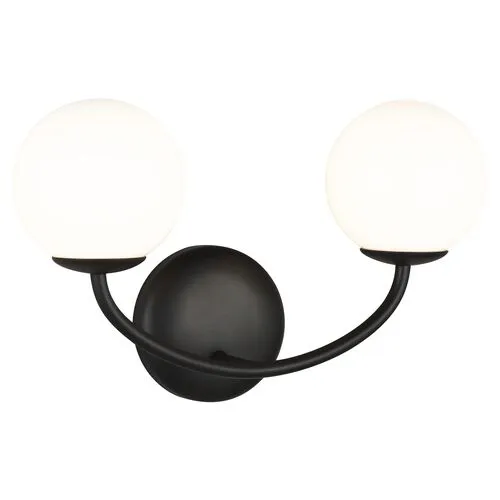 Visual Comfort - Galassia Two Light Wall Sconce - Black