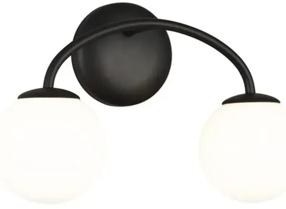 Visual Comfort - Galassia Two Light Wall Sconce - Black