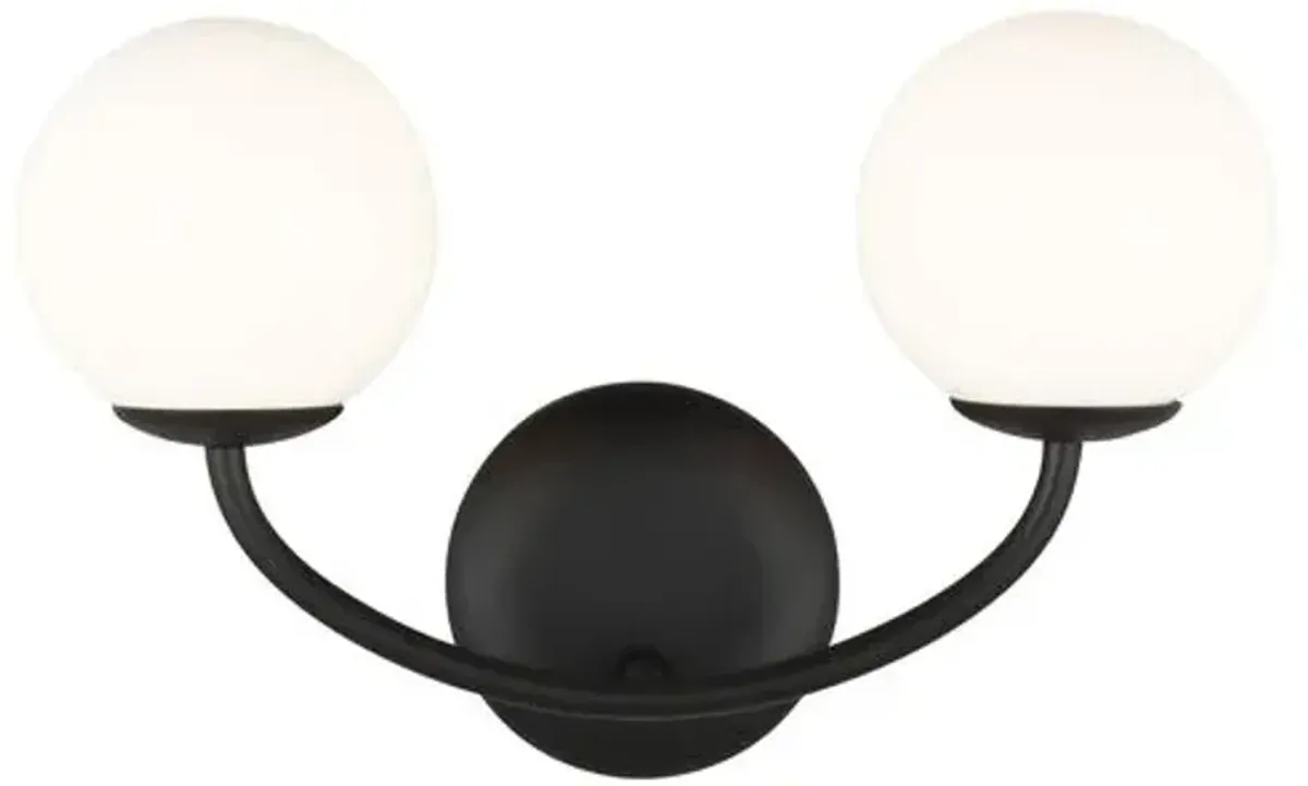 Visual Comfort - Galassia Two Light Wall Sconce - Black