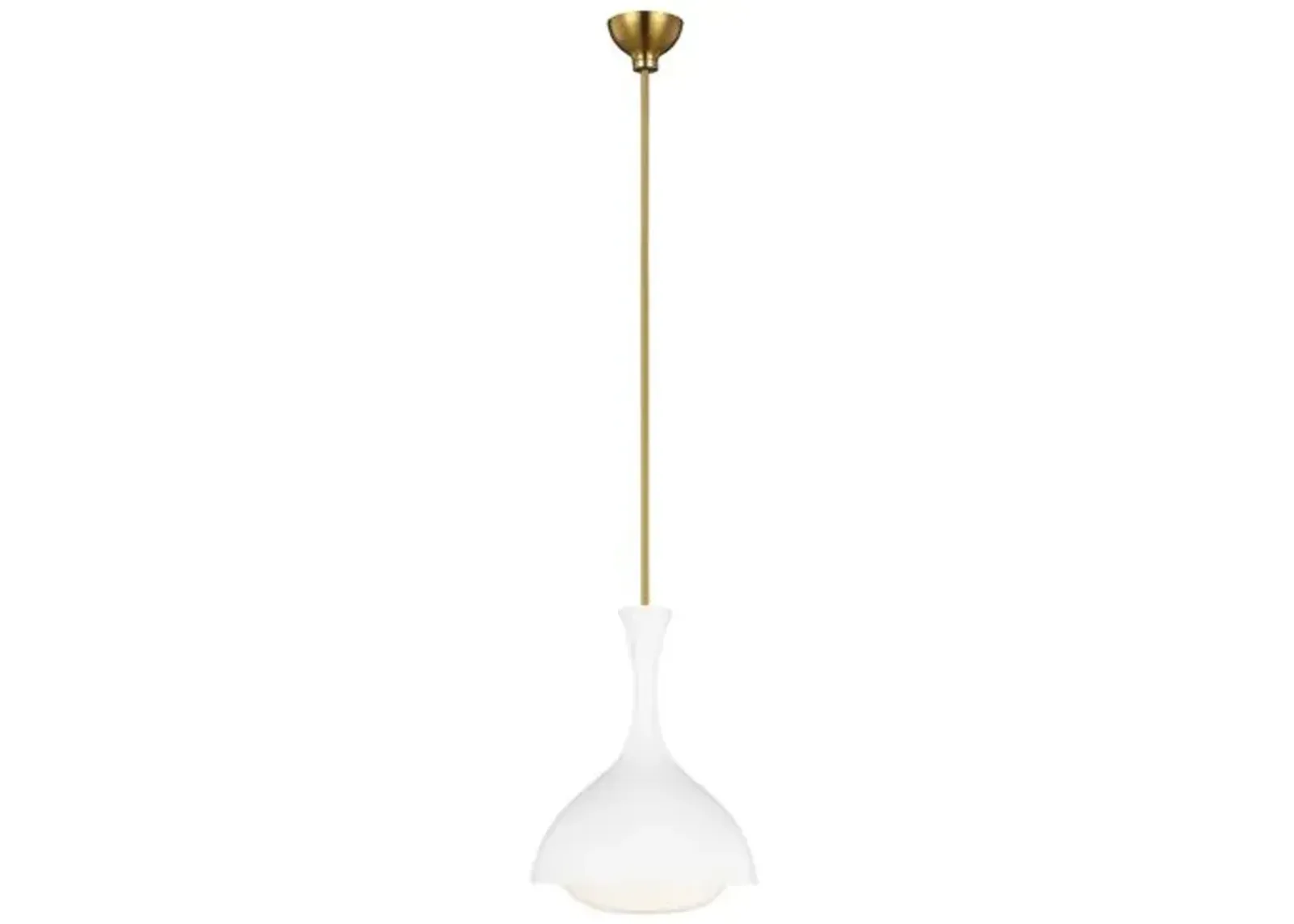 Visual Comfort - Lucerne Small One Light Pendant - White