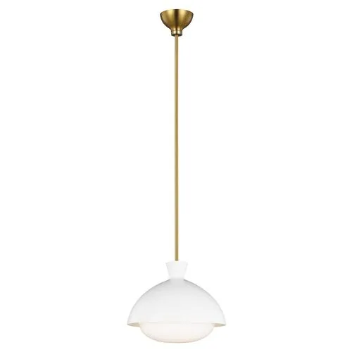 Visual Comfort - Lucerne Large One Light Pendant - White