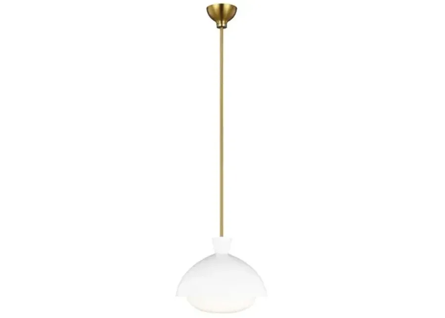 Visual Comfort - Lucerne Large One Light Pendant - White