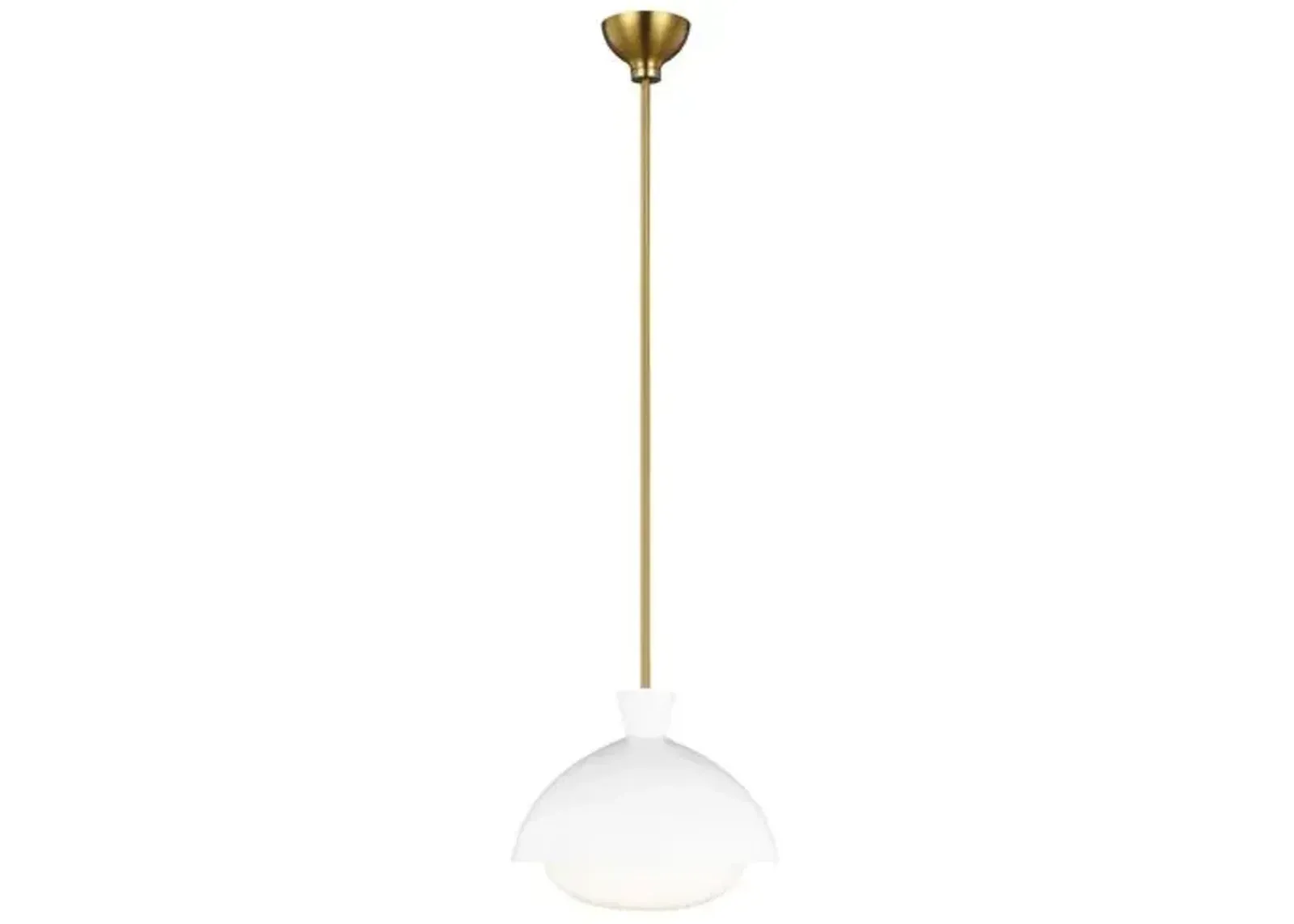 Visual Comfort - Lucerne Large One Light Pendant - White