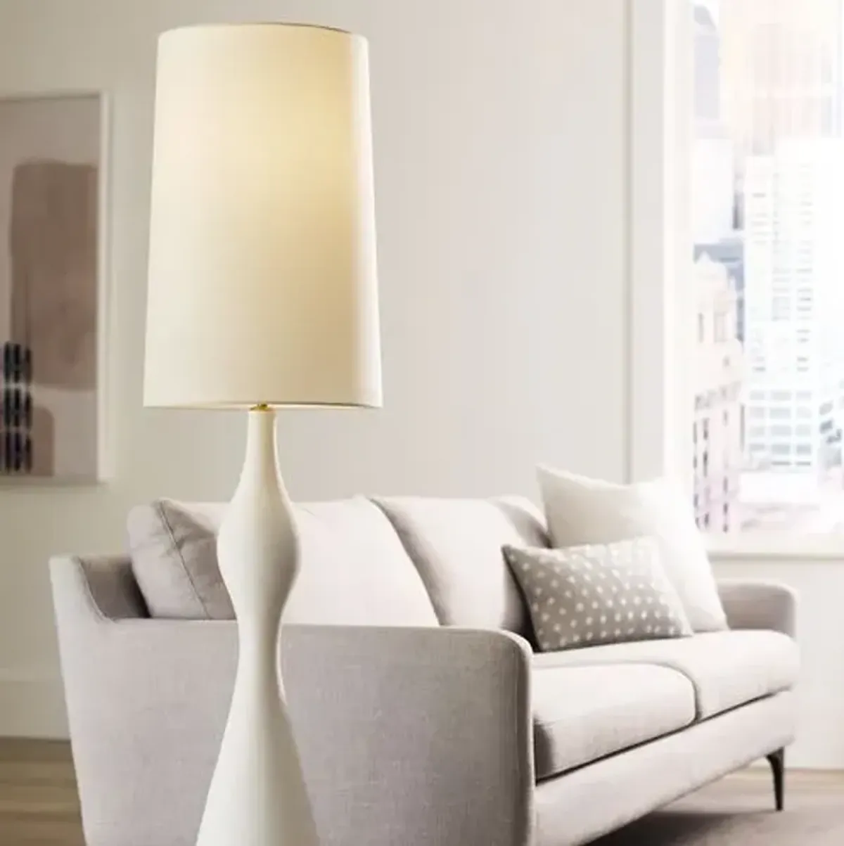 Visual Comfort - Constance Floor Lamp - Textured White