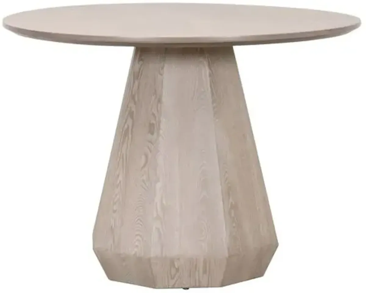 Gavin Round Dining Table - Natural Gray