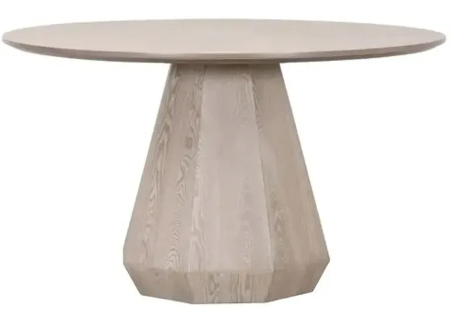 Gavin Round Dining Table - Natural Gray