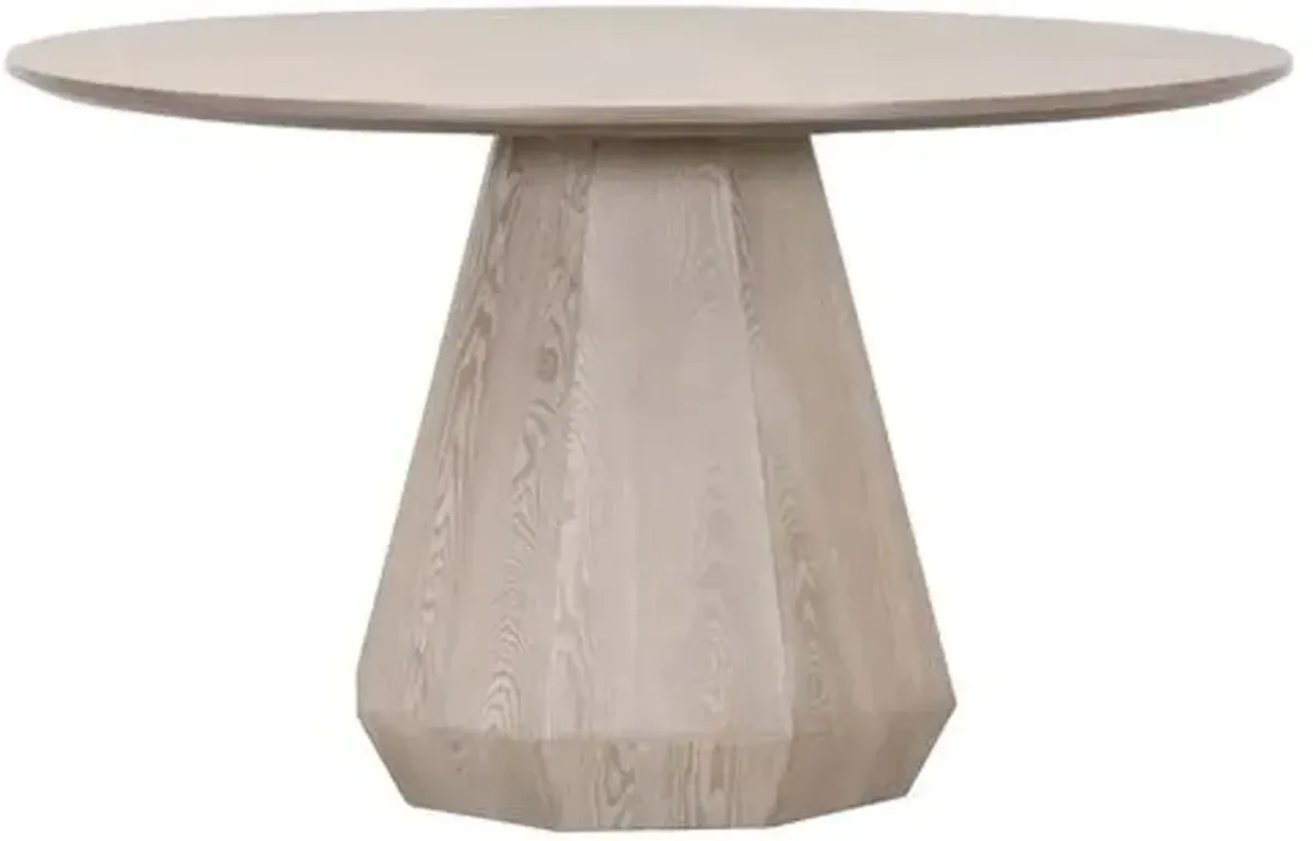 Gavin Round Dining Table - Natural Gray