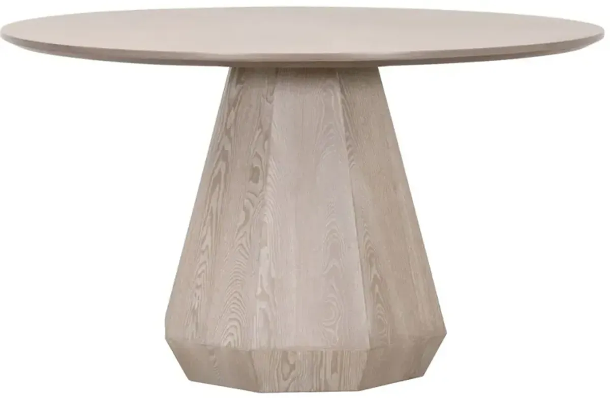 Gavin Round Dining Table, Natural Gray