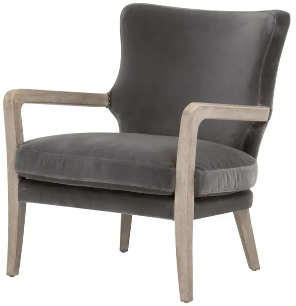 Callie Accent Chair, Dark Dove Velvet