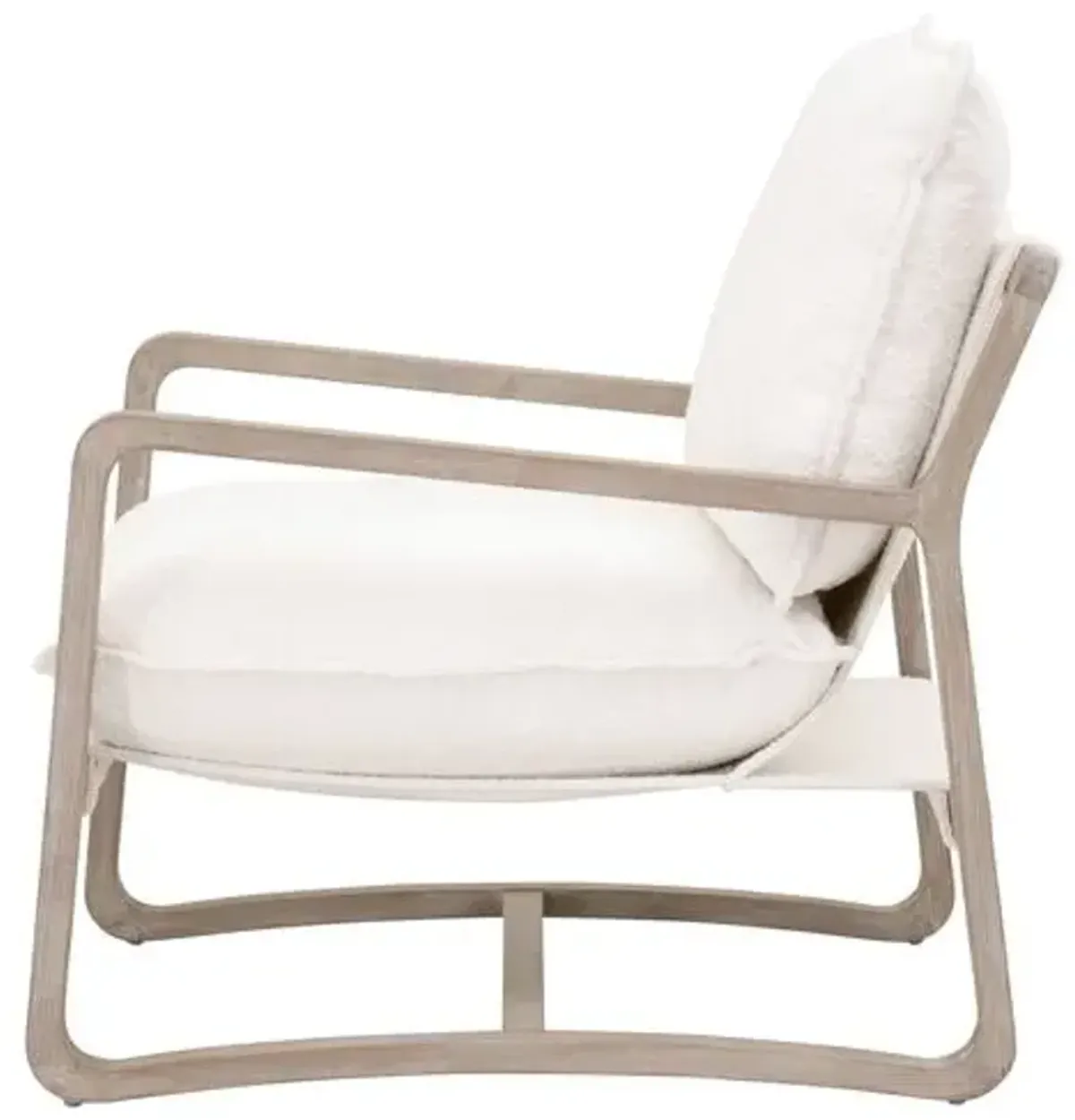 Clay Lounge Chair - Natural Gray/Performance Boucle Snow - White