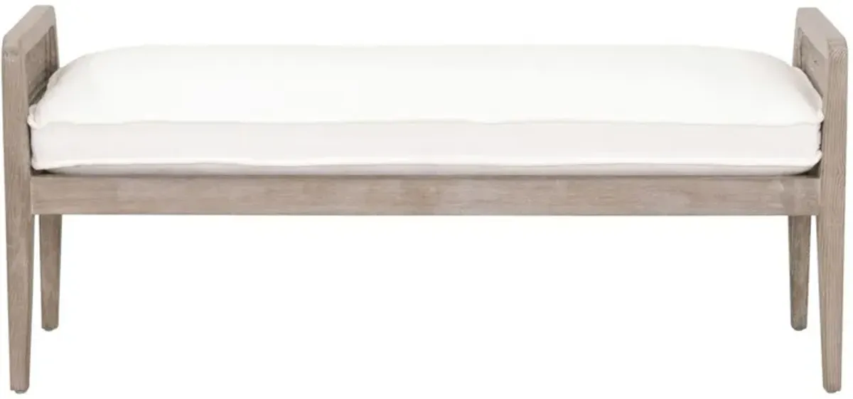 Winnie Cane Bench, Pearl Performance/Natural Gray
