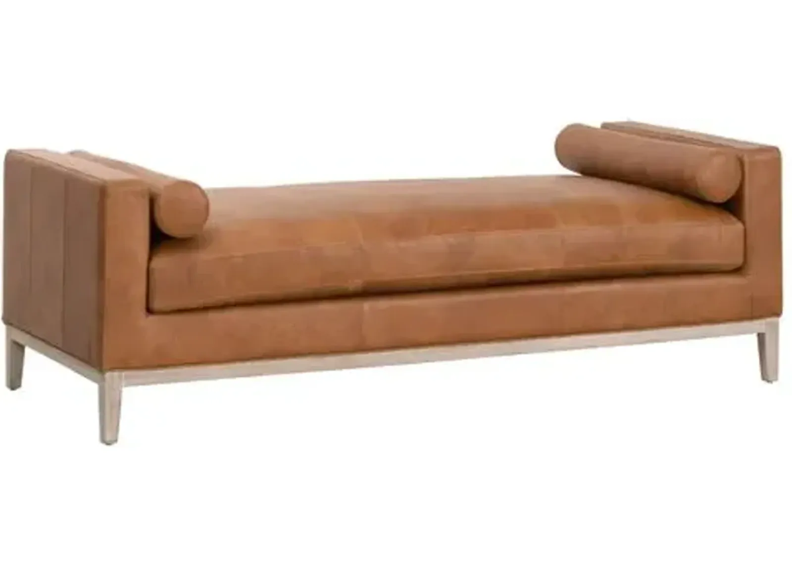 Remy Upholstered Daybed - Whiskey Brown Leather - Comfortable, Sturdy