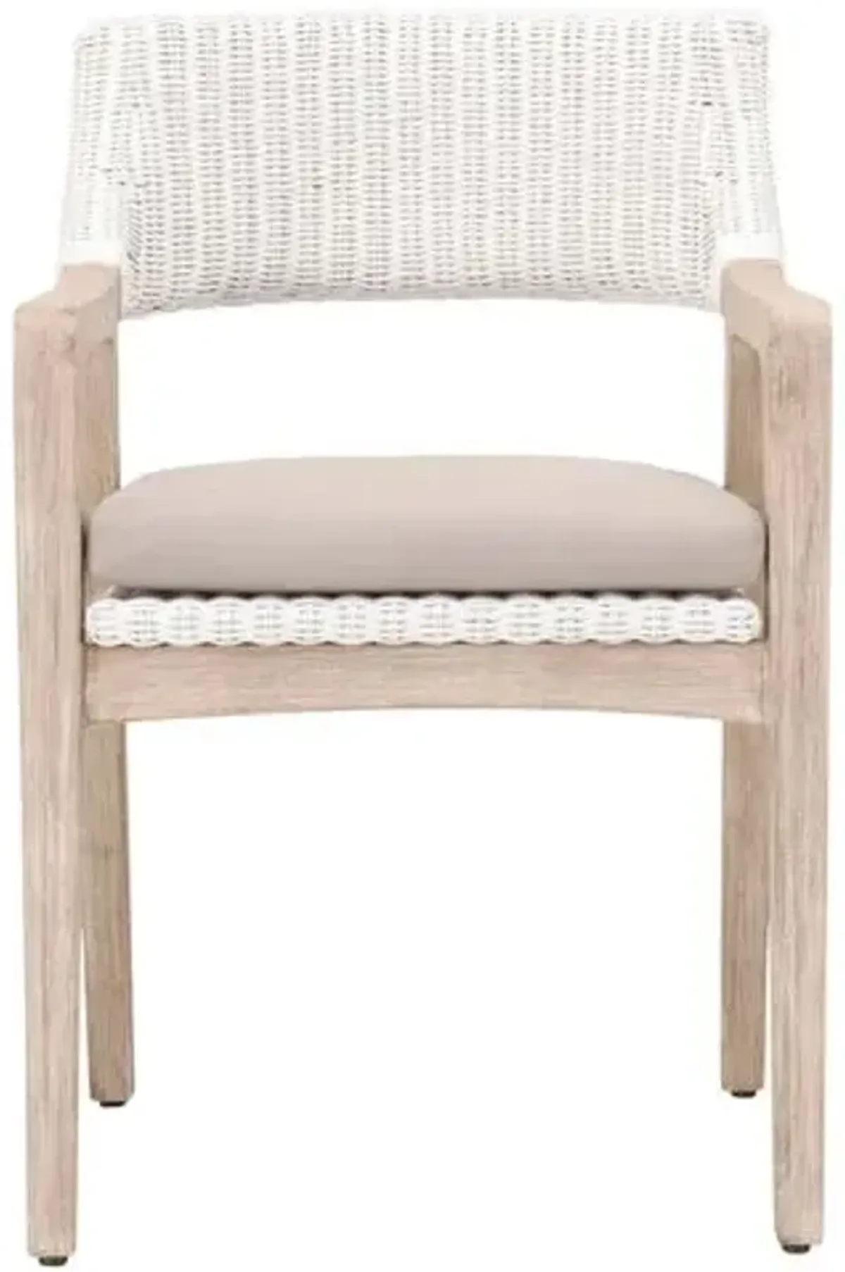 Laura Rope Armchair - Light Gray/White