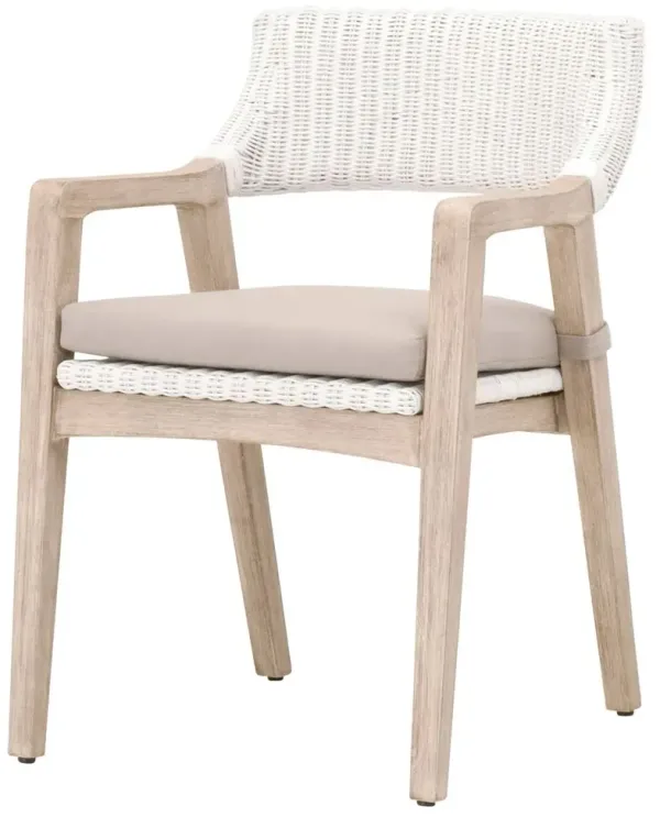 Laura Rope Armchair, Light Gray/White