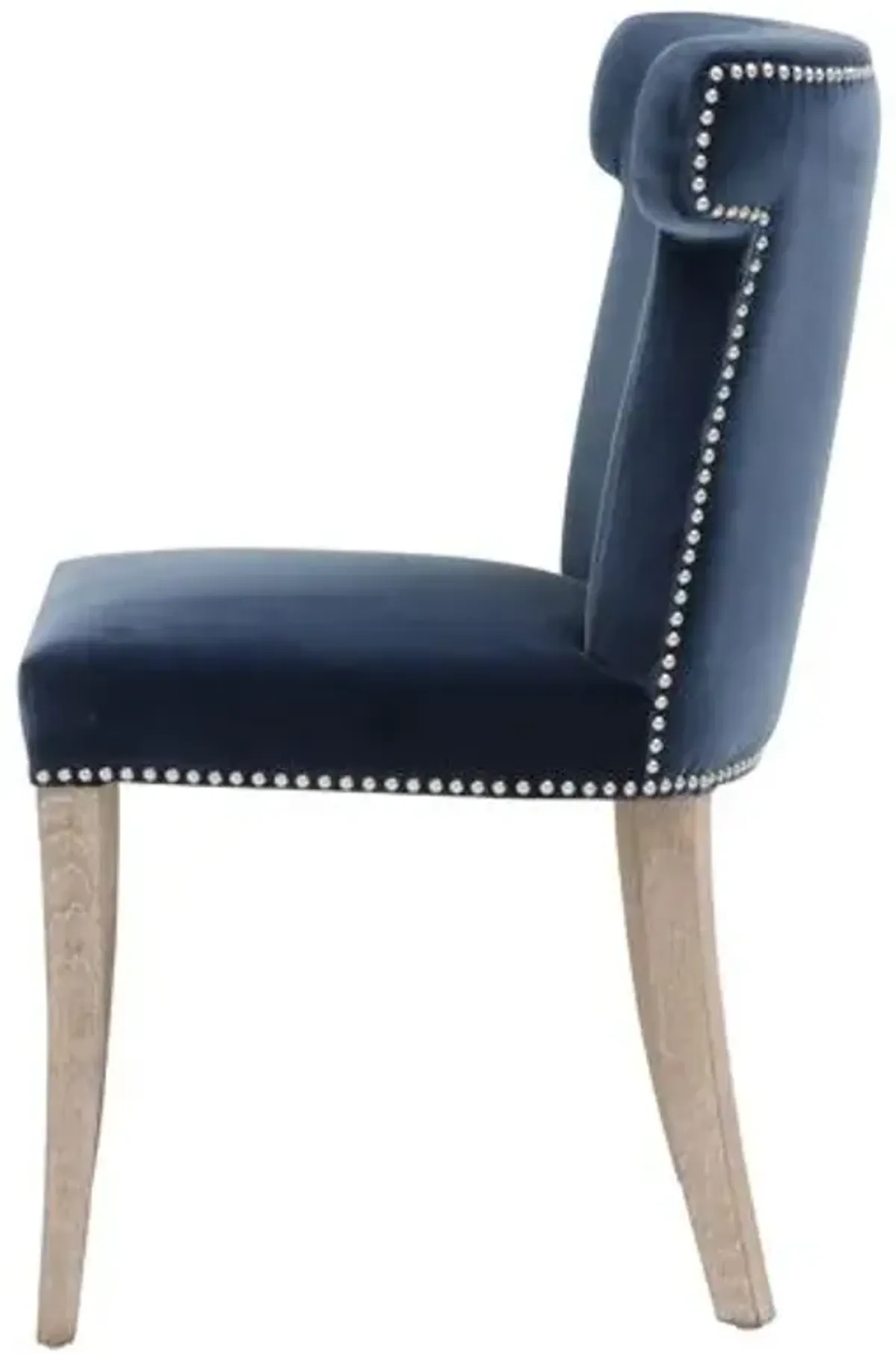 Callie Dining Chair - Denim Velvet - Blue