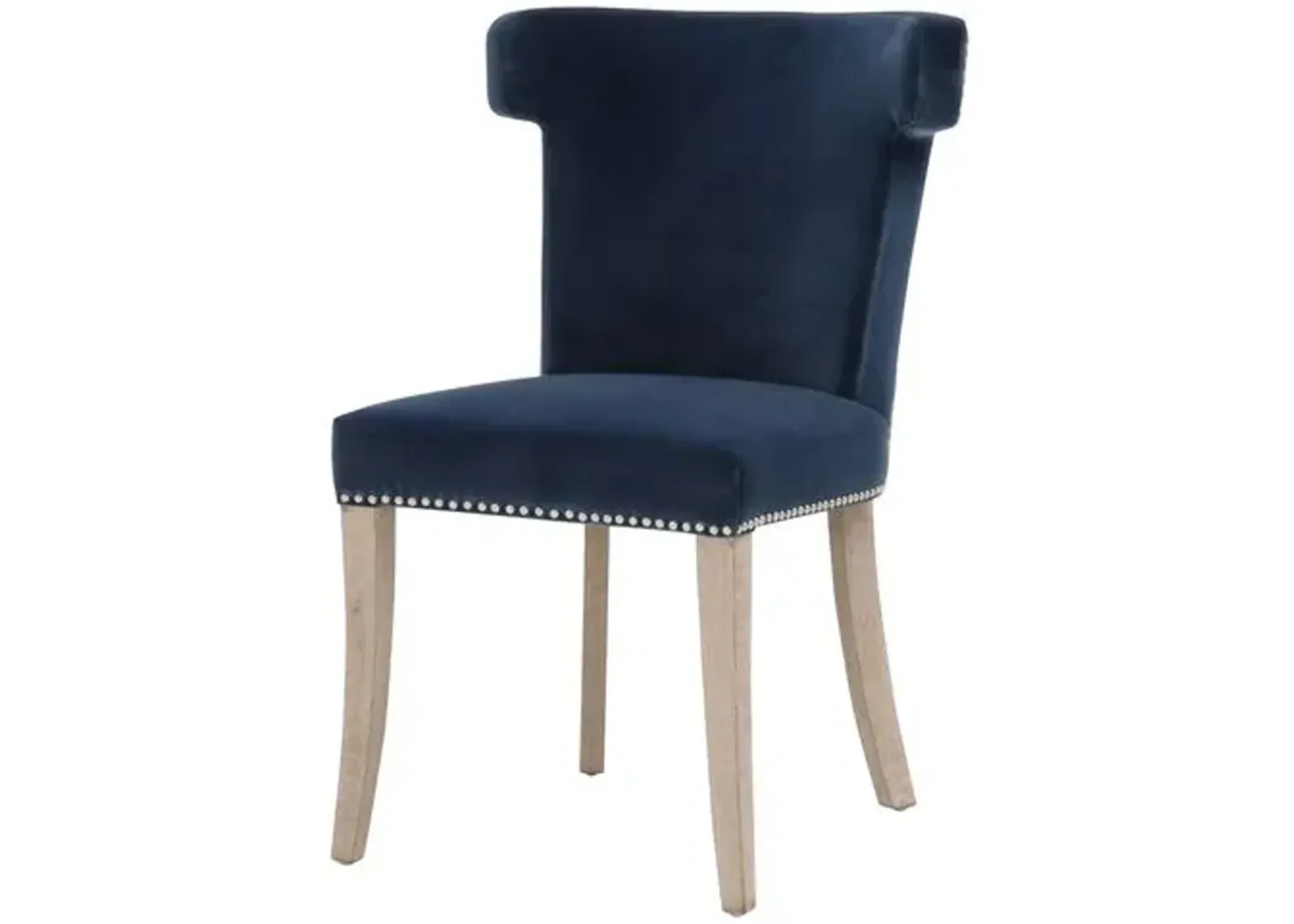 Callie Dining Chair - Denim Velvet - Blue