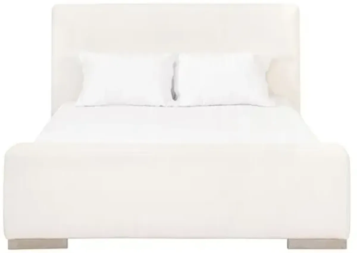 Remy Bed - Performance Boucle Snow - White