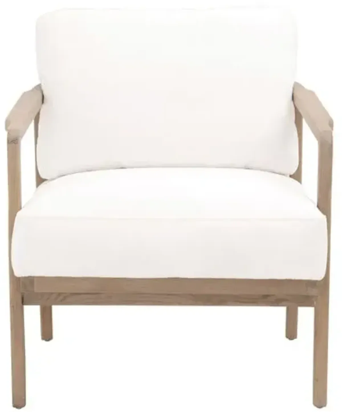 Melody Oak Club Chair - White Rope/Pearl Performance