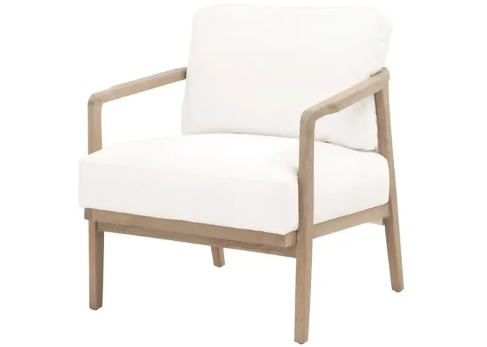 Melody Oak Club Chair - White Rope/Pearl Performance