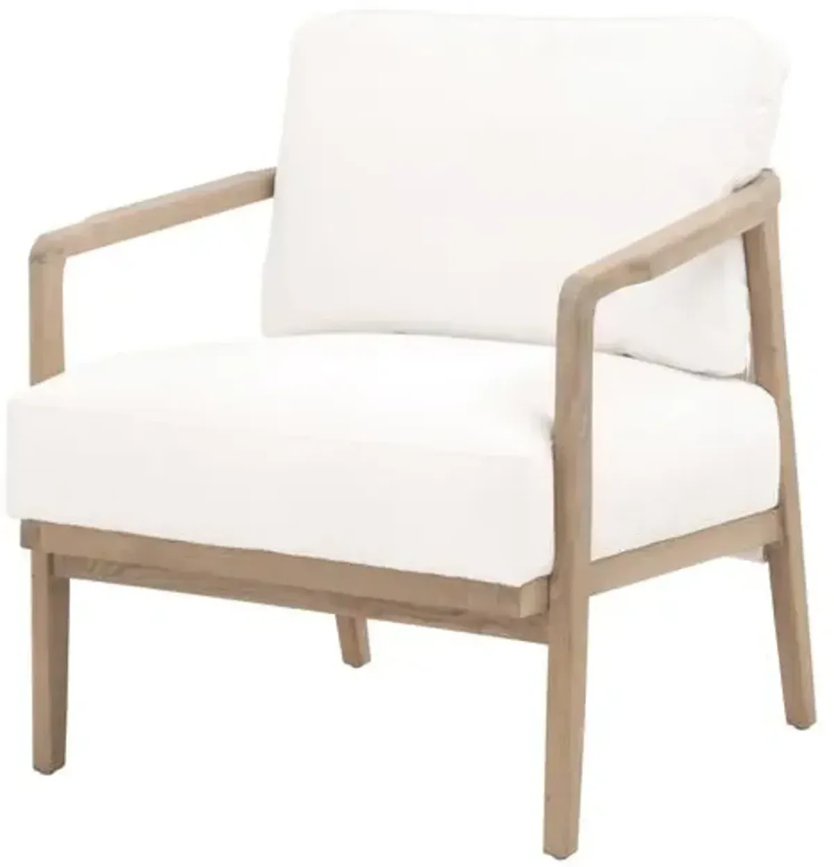 Melody Oak Club Chair - White Rope/Pearl Performance