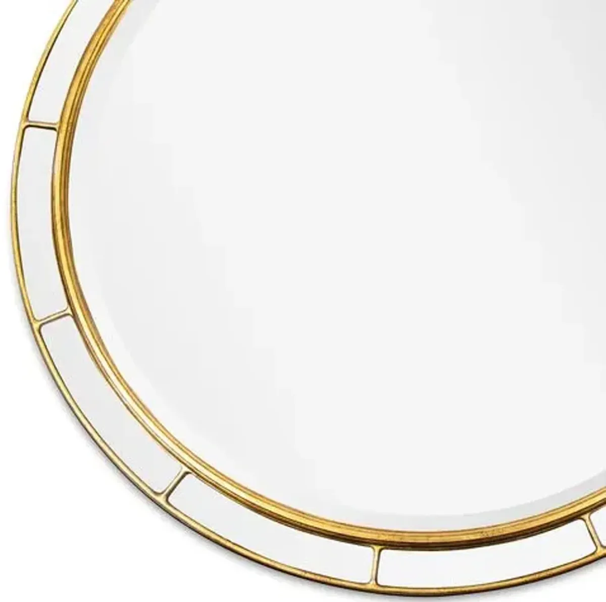 Plaza Mirror Round Wall Mirror - Antique Gold Leaf - Regina Andrew