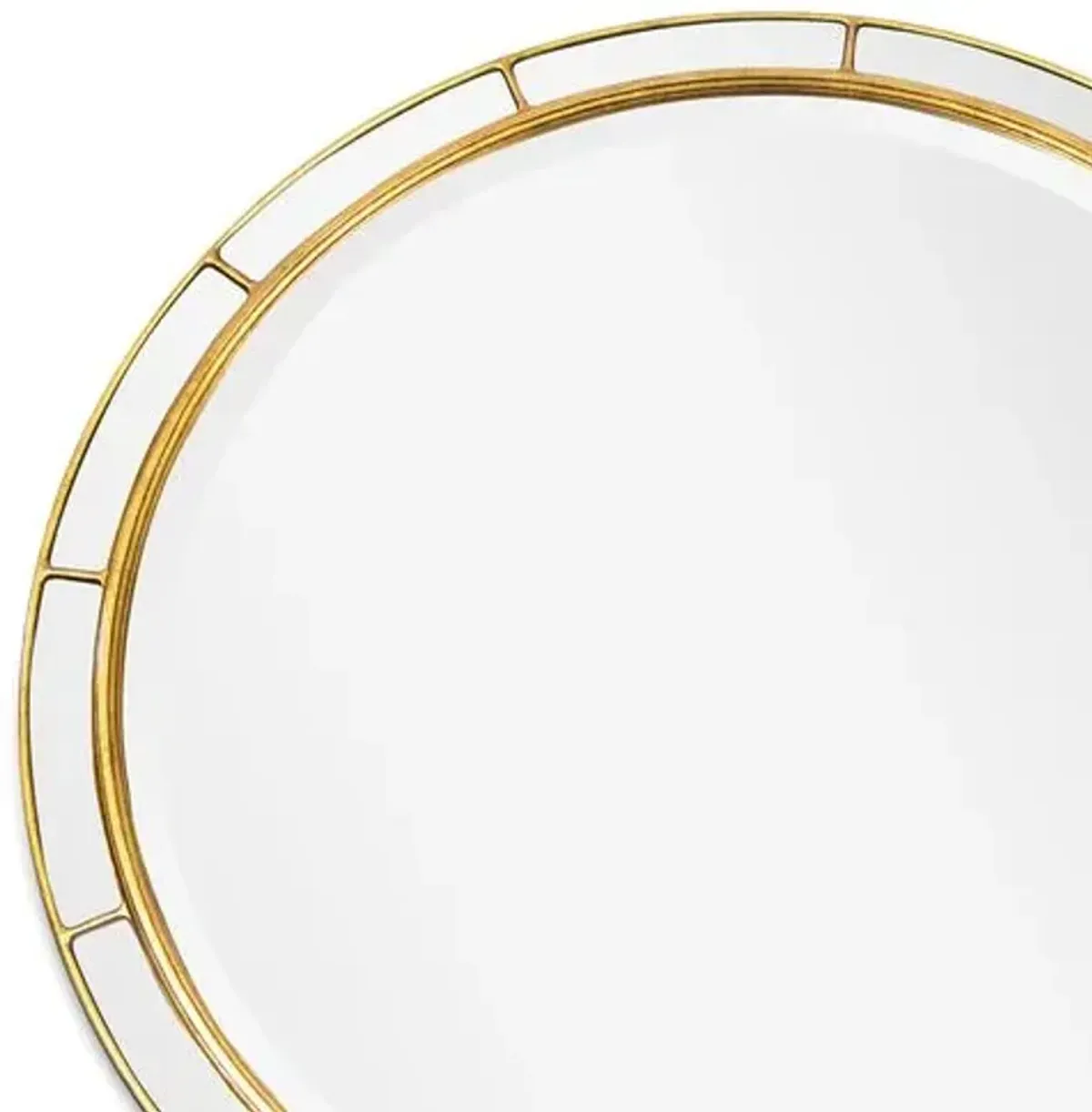 Plaza Mirror Round Wall Mirror - Antique Gold Leaf - Regina Andrew