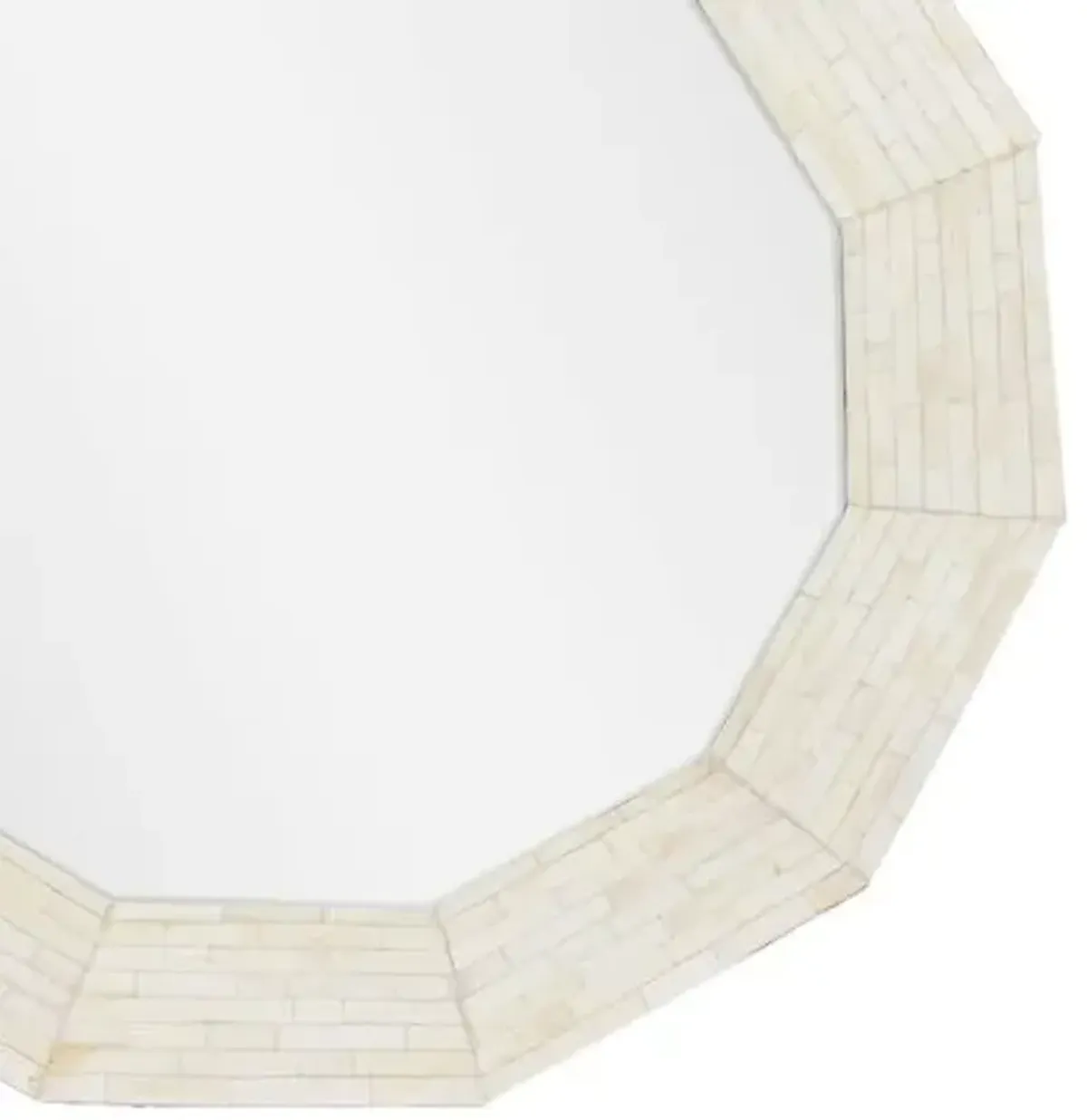 Ares Round Wall Mirror - Natural Bone - Regina Andrew