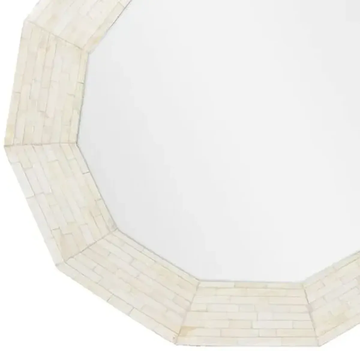 Ares Round Wall Mirror - Natural Bone - Regina Andrew